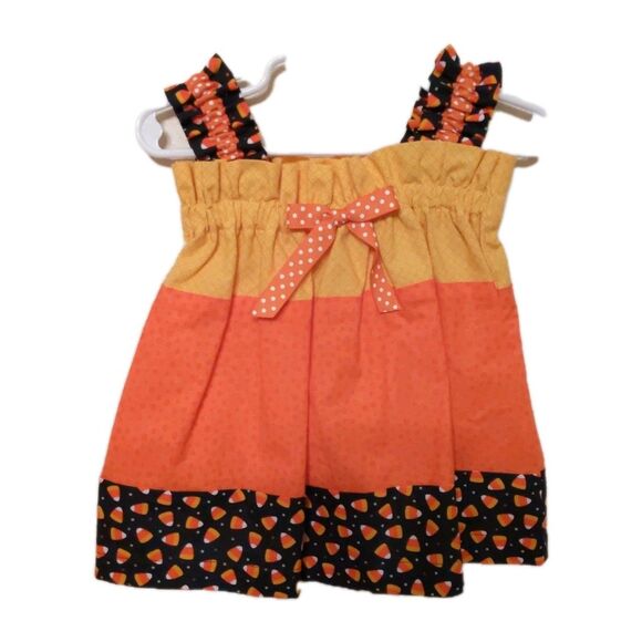 Thanksgiving Fall Baby Dress Handmade 3-6 Month - Picture 1 of 6